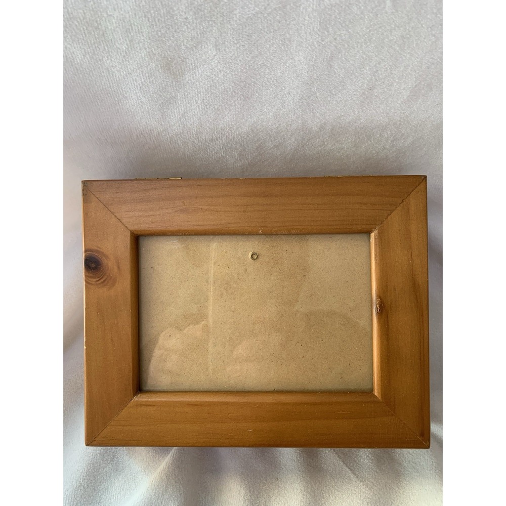 Small Picture Frame Glass Design Jewelry Box Vanity Case Holder Rings